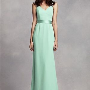 David’s Bridal Mint Green Bridesmaids Dress